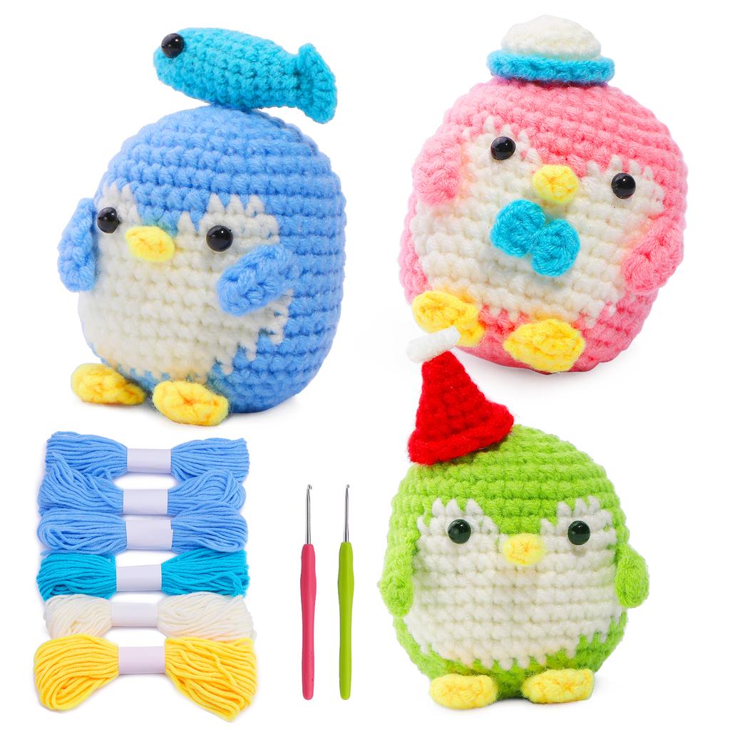 Penguin Crochet Kit for Beginners with Video Tutorial