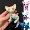 3D Printed Siamese Cat Movable Joint Fidget Toy Stress Relief Decompression Desktop Ornament Kid Figure Toy for Adults Kids Gift