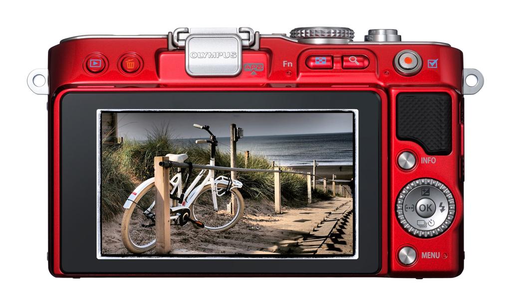 OLYMPUS veidrodinis vieno objektyvo PEN Lite objektyvo rinkinys Raudonas LKIT RED E-PL3 E-PL3