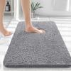 Homaxy Chenille Plain Hairy TPR Material Door Mat Indoor Non Slip Door Mat Dirt Trap Absorbent Mat Absorbs Water Bathroom Mat