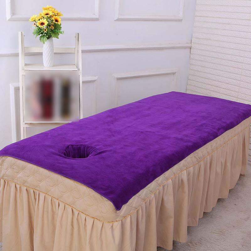 Superfine Fiber Soft Beauty Salon Bed Towel With Hole SPA Massage Bed Table Cover Massage Physiotherapy Thicken Bath Towel