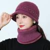 Wool Basin Hat Women'S Season Mother Pearl Scarf Hat Grandma Casual Bucket Hat
