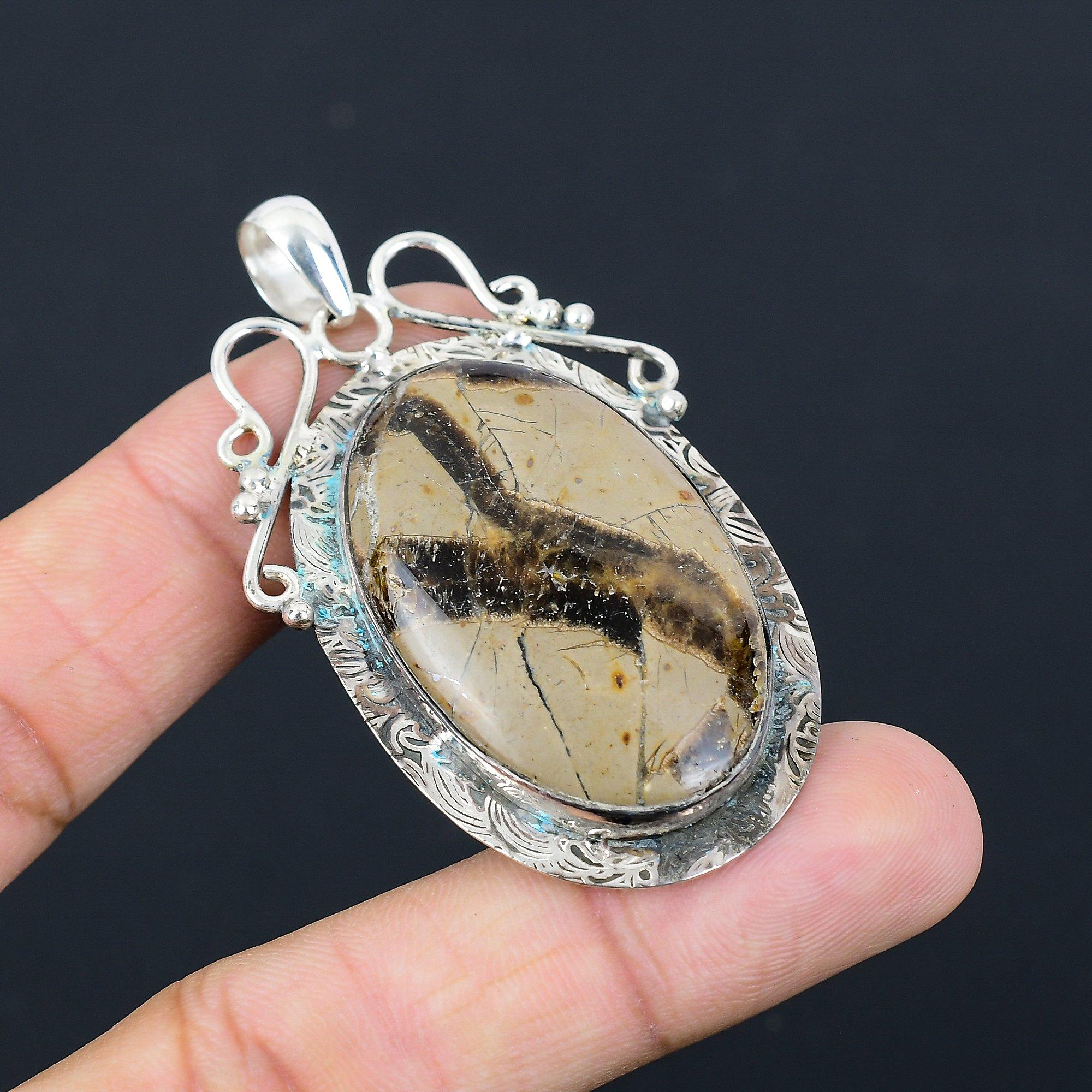 

Sisters Day Sale 925 Silver Natural Septarian Mother Engagement Pendant Jewelry