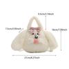 Plush Crossbody Bag Plush Bag for Women Girl Comfortable Casual Shoulder Bag White
