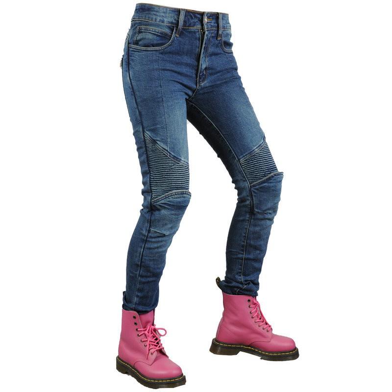 Womens Motorcycle Riding Pants With Kevlar Reinforcement Anti-Tear Crash Protection Full-Length Armor