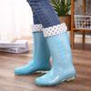 Women's Waterproof Rain Boots - Non-slip Quick-dry Candy-colored High-top Soft Keep Warm Comfort Adult Rain Shoes