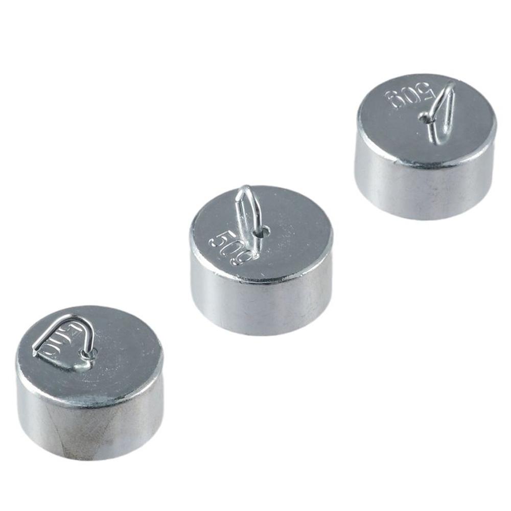 Silver Chrome-Plated Hook Weight Metal Metal Slotted Weights  General Science