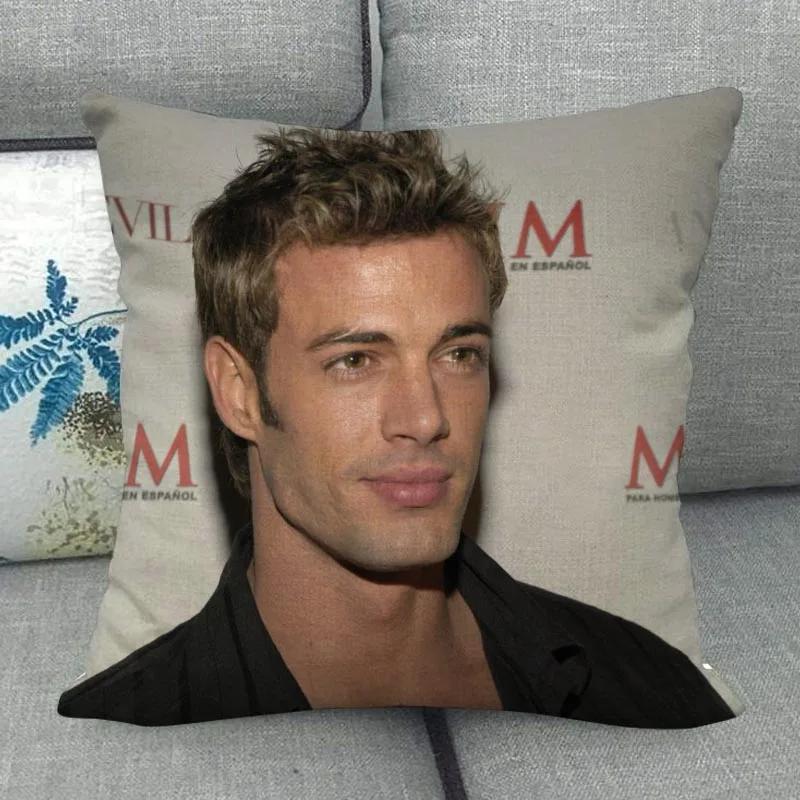 Custom William Levy Pillowcase Wedding Decorative Cotton Linen Pillow Case For Home Pillow Cover 45X45(One Sides)