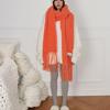 MEENDERI ALPACA KNIT LONG MUFFLER - ORANGE