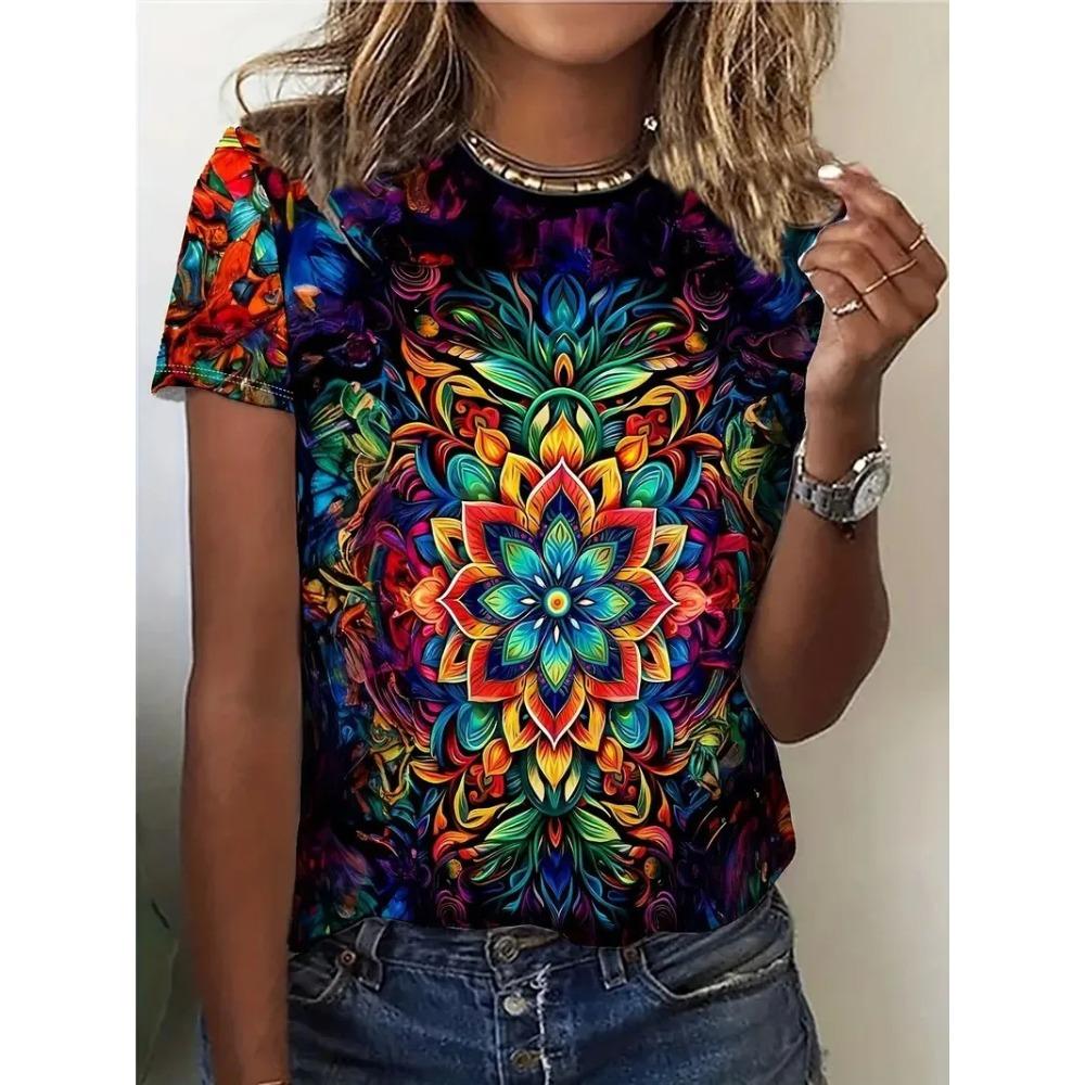 Sheep Dog Cat T-Shirts Animal Pattern 3D Print Women O-Neck Short Sleeves T Shirt Street Y2k Harajuku Tees Tops Female Clothing