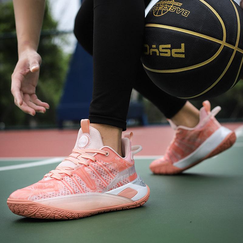 Foreign Trade Basketball Shoes Men's Spring and Summer Breathable Mesh Thick-soled Non-slip Sports Youth Sneakers Comfortable and Versatile
