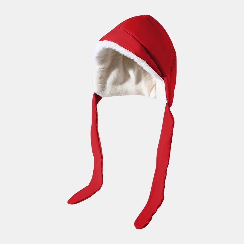 Fashion Windproof Waterproof Woman Warm Hood Hat One Size красный