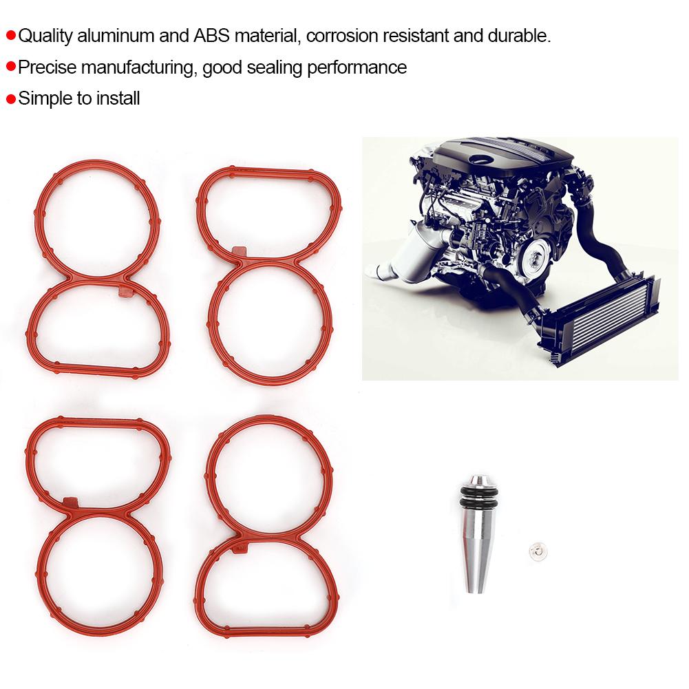 Intake Manifold Swirl Flap Delete Blank Plug Bung with Gaskets Fits for 1 Series E81 E87 E88  N47