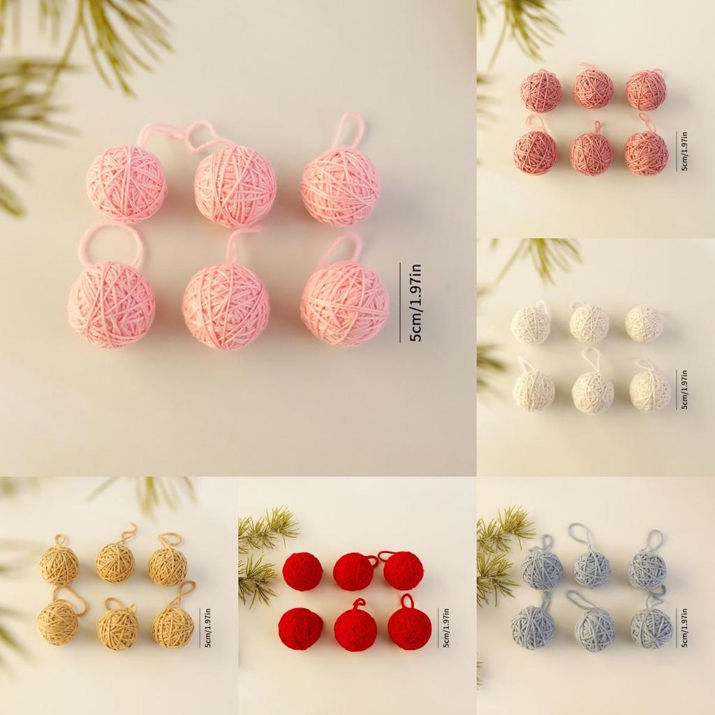 Tree Yarn Christmas Ball Ornaments For Tree Decoration Diy Craft Supplies Gift
