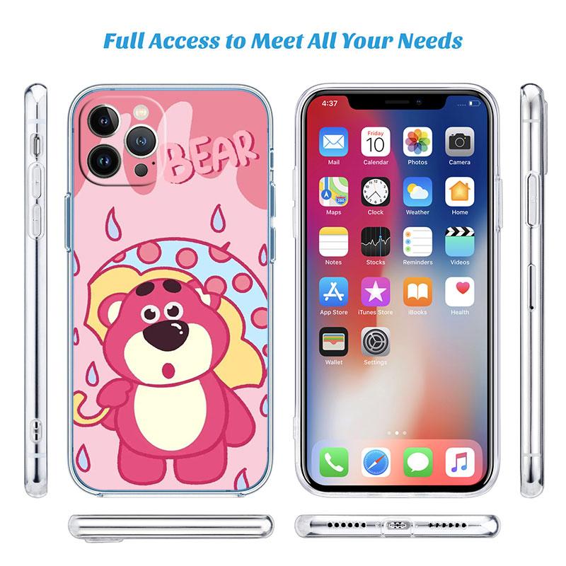 Disney Lotso Transparent Phone Case for LG K22 K30 K40 K40S K41 K42 K50 K50S K51 K51S K52 K61 K62 K71 K92 Q61