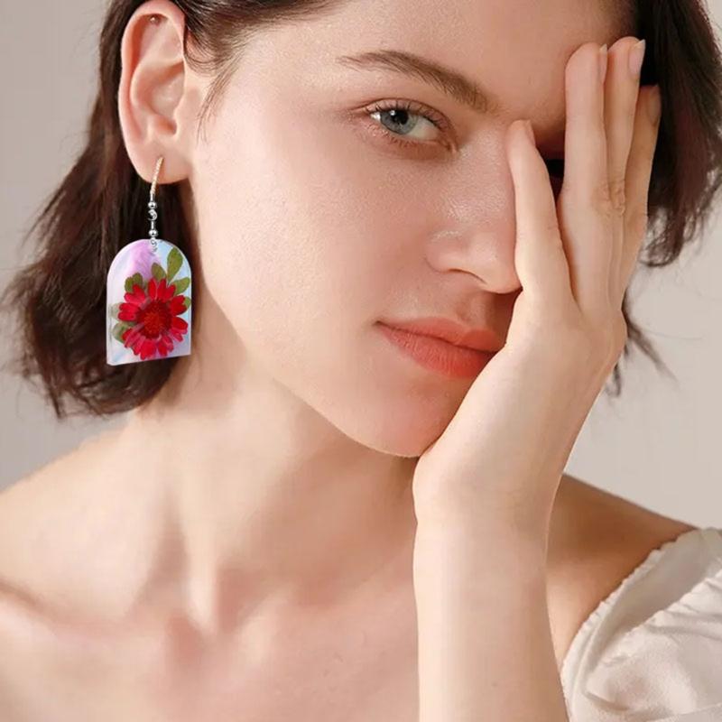 Schmuck Gießform aus Harz Modisches Muster Halskettenanhänger Ohrring Kristall Epoxidform Set Handgefertigtes Handwerk Silikonform