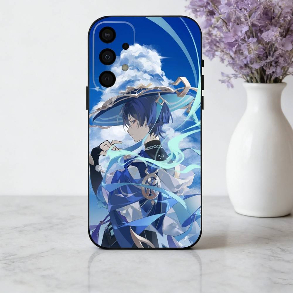 S-Scaramouches G-Genshin I-Impact-T phone Case For Samsung Galaxy A73,A72,A71,A70,A53,A52,A51,Others Soft Black Shell
