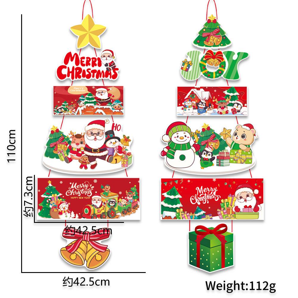 Christmas Paper Elegant Door Banners With Beautiful Santa And Tree Themes For Holidays