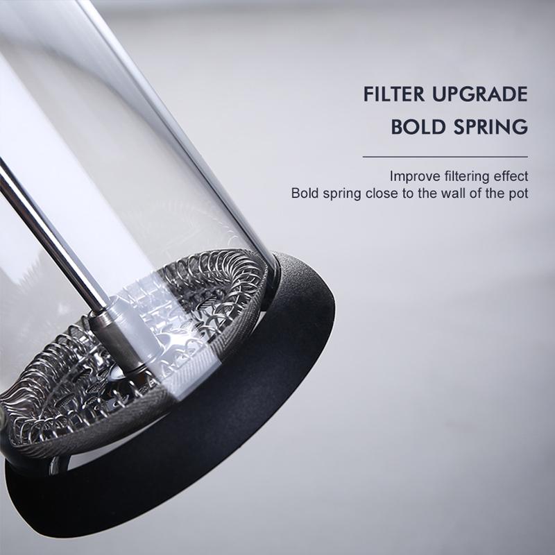 SENDIAN Portable Glass Filter Teapot High Temperature Resistant Pressure Pot Coffee Pot 2021 New Office Home Kitchen Accessories