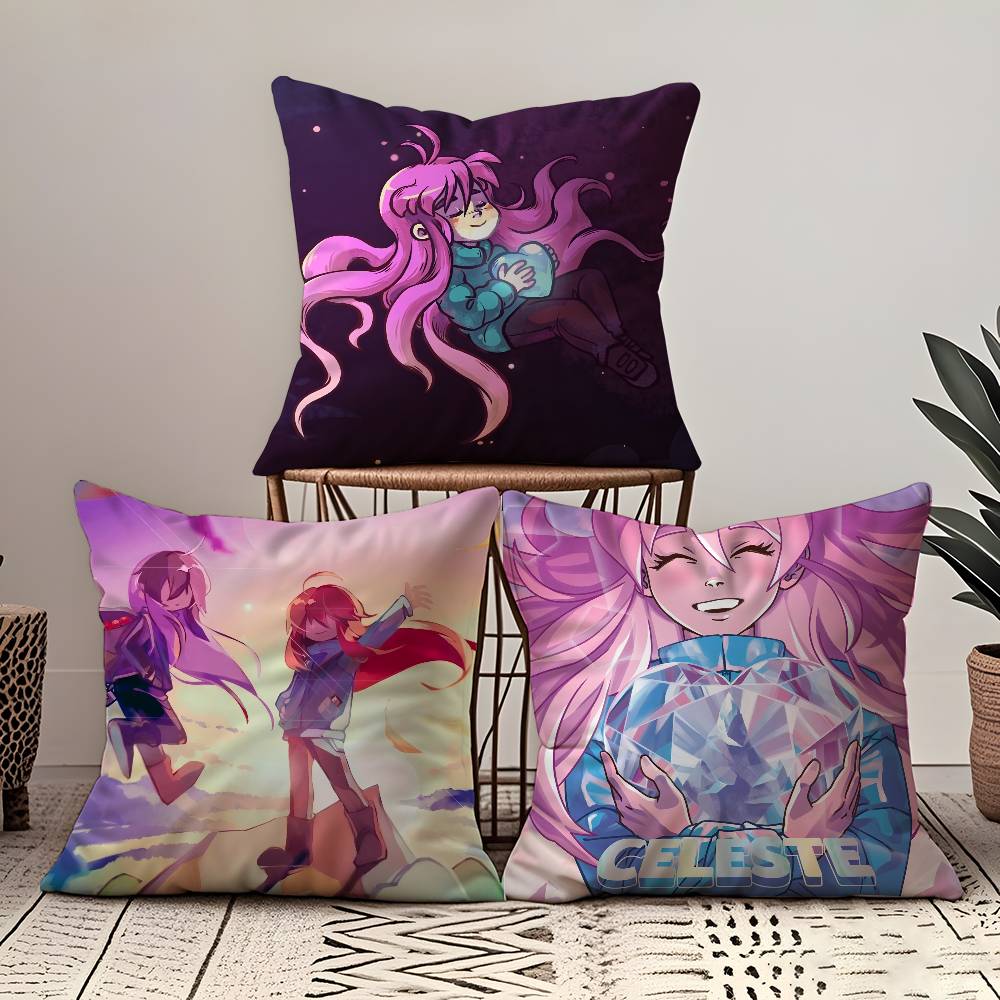 C-Celeste Game Funny Pillow Case Comfort Sofa Bed Silky Elegant Invisible Zipper Custom Decorative Cushion Cover