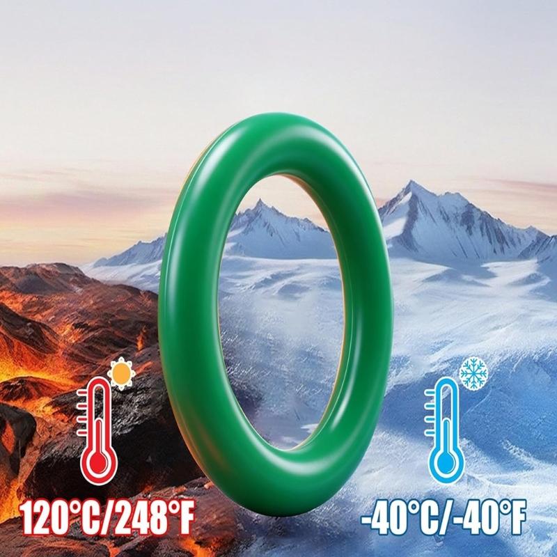 595 Piece Air Conditioning O Gasket Kit, 36 Size Green Rubber O Gasket Set with Size References In Storage Case for Repair Use and Maintenance