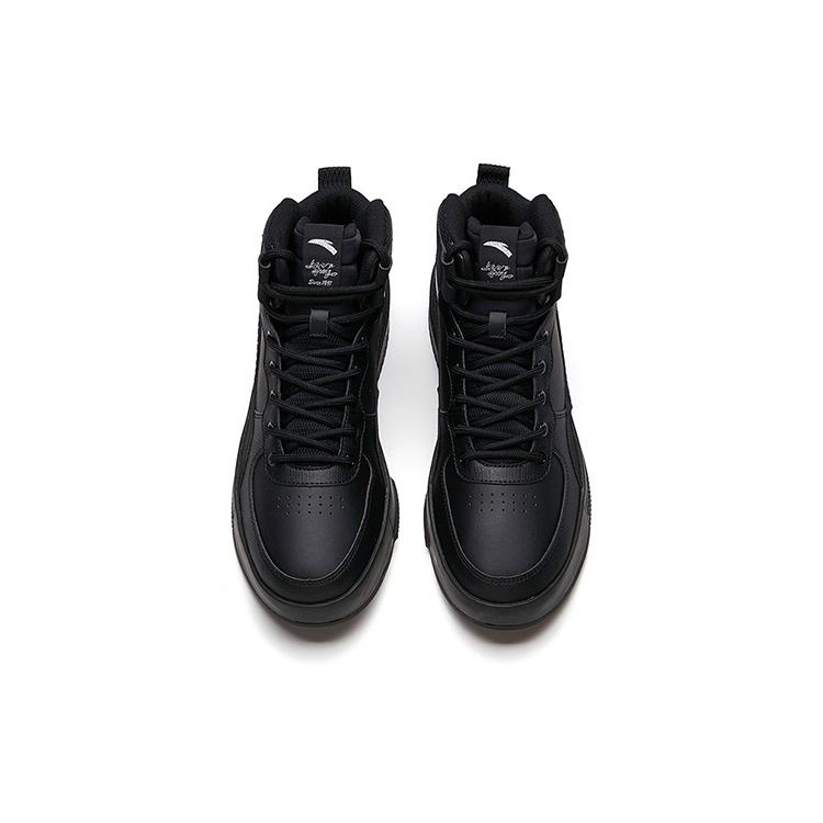 New Anta Life Collection Mid Top Skateboard Shoes Men's Black 912138011-5