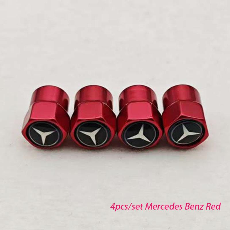 

3D Metal Car Wheel Tire Valves Tyre Stem Air Caps Cover For Mercedes Benz AMG W176 W204 W205 W210 W211 W212 CLA CLK CLS GLA GLC
