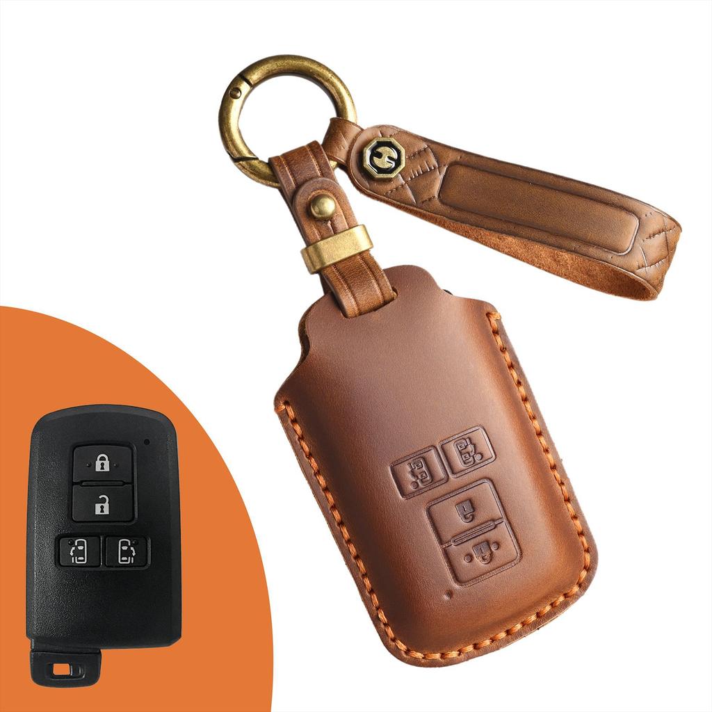 The New Retro Key Cover Is Suitable for the Old Toyota Car Handmade Real Cowhide Key Protection Bag.