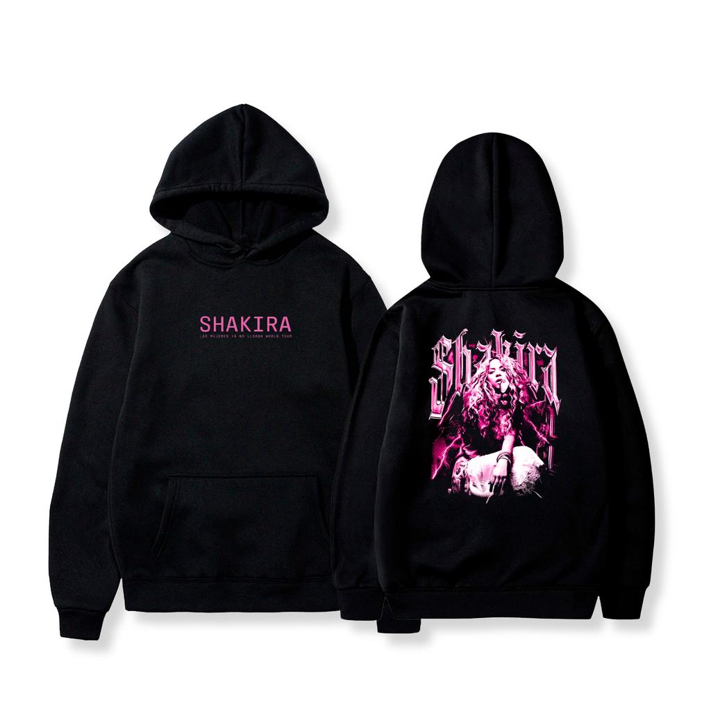 Felpa Las Mujeres Ya No Lloran World Tour Shakira Felpe Grafiche Casual Larga Oversize Felpa con Cappuccio Tuta di Alta Qualità Abbigliamento Femminile Maschile
