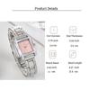 Fashion Light Luxury Women's Quartz Watch Alloy Steel Band Square Dial, Suitable for Women's Daily Wear, Christmas Gift