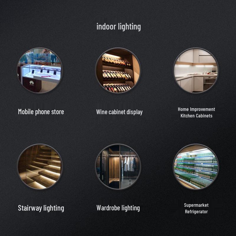 50CM V-Shaped LED High-Voltage Rigid Light Bar, 220V Driverless for Display Cabinets.