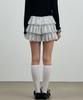 Alikim Mini Heart Cancan Skirt Pants / White