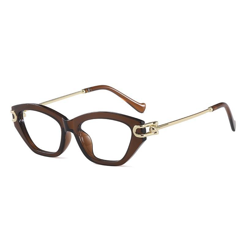 T's new cat eye sunglasses, big-name women's high-end European and American style personalized metal hollow fashion sunglasses