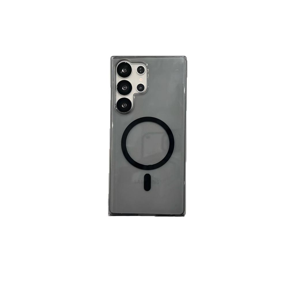 Samsung S25ultra High Magnetic Suction Phone Case Suitable for S25 S24 Ice-transparent High Level Protective Cover Anti Fall S21