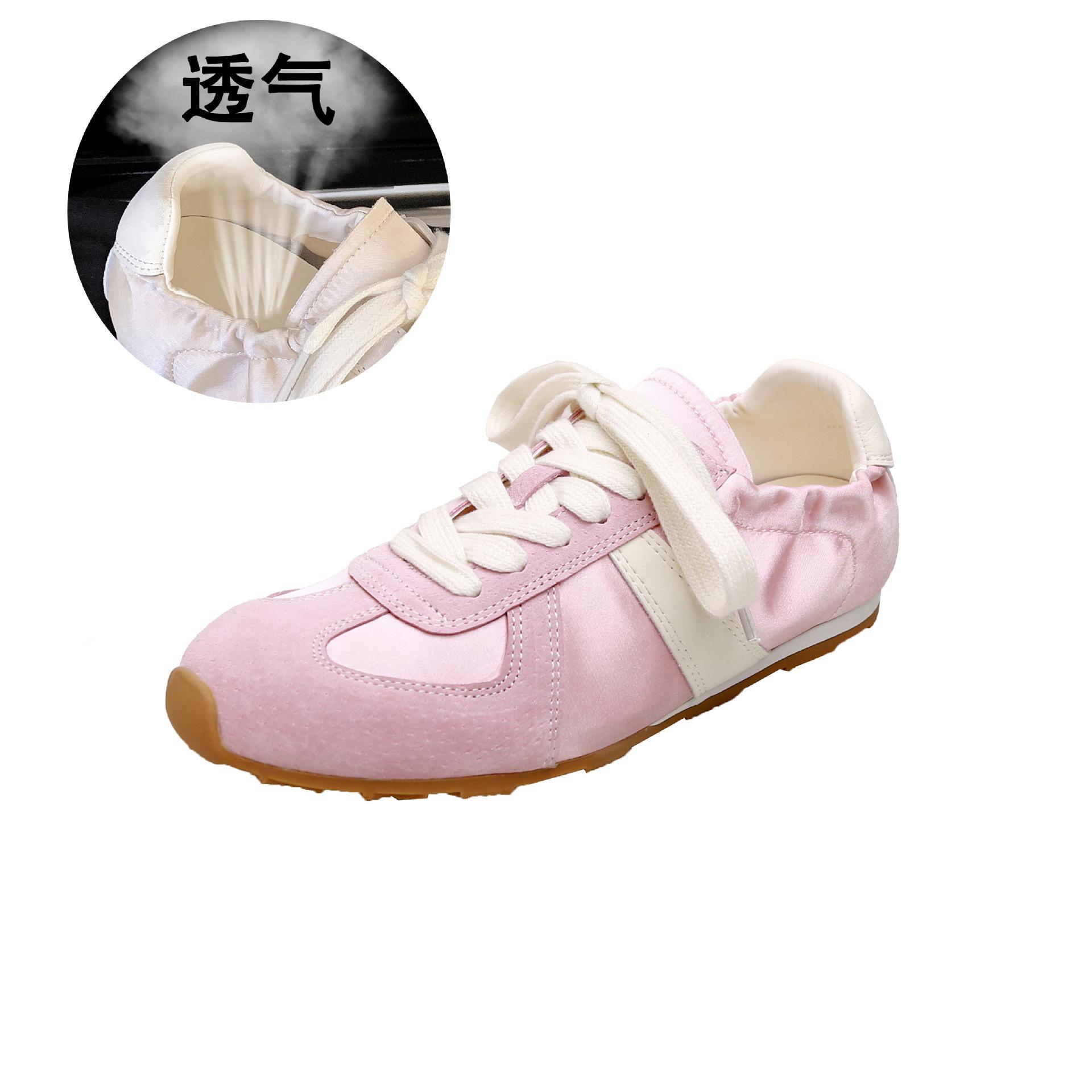 

Серебристые балетки женские новые атласные летние универсальные дышащие повседневные спортивные женские туфли 34 розовый