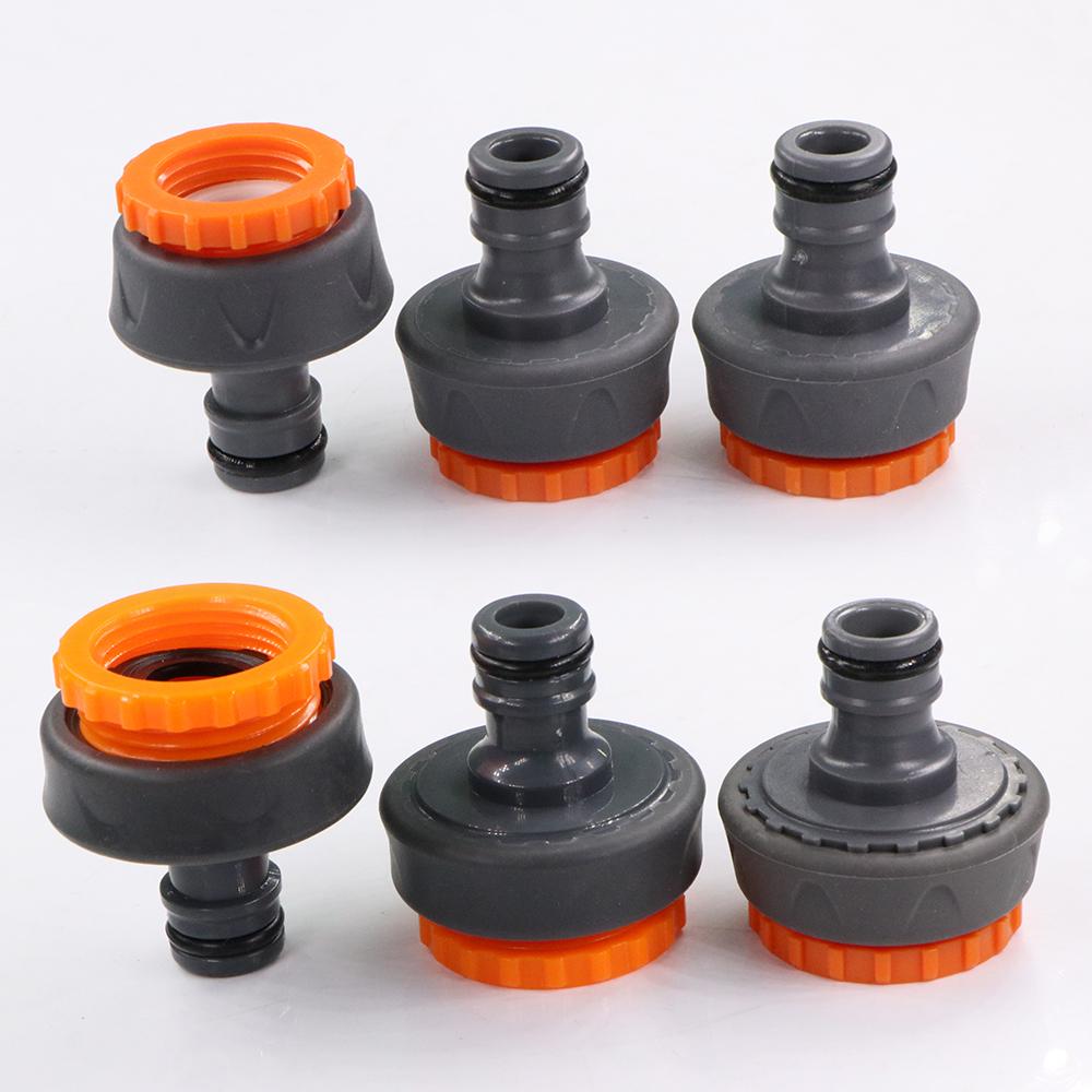 3pcs 1/2" 3/4" 1" Garden Hose Adapter Taps Fittings with 16mm Quick Connector Irrigation Pipe Tube Coupler Joint Connect Repair