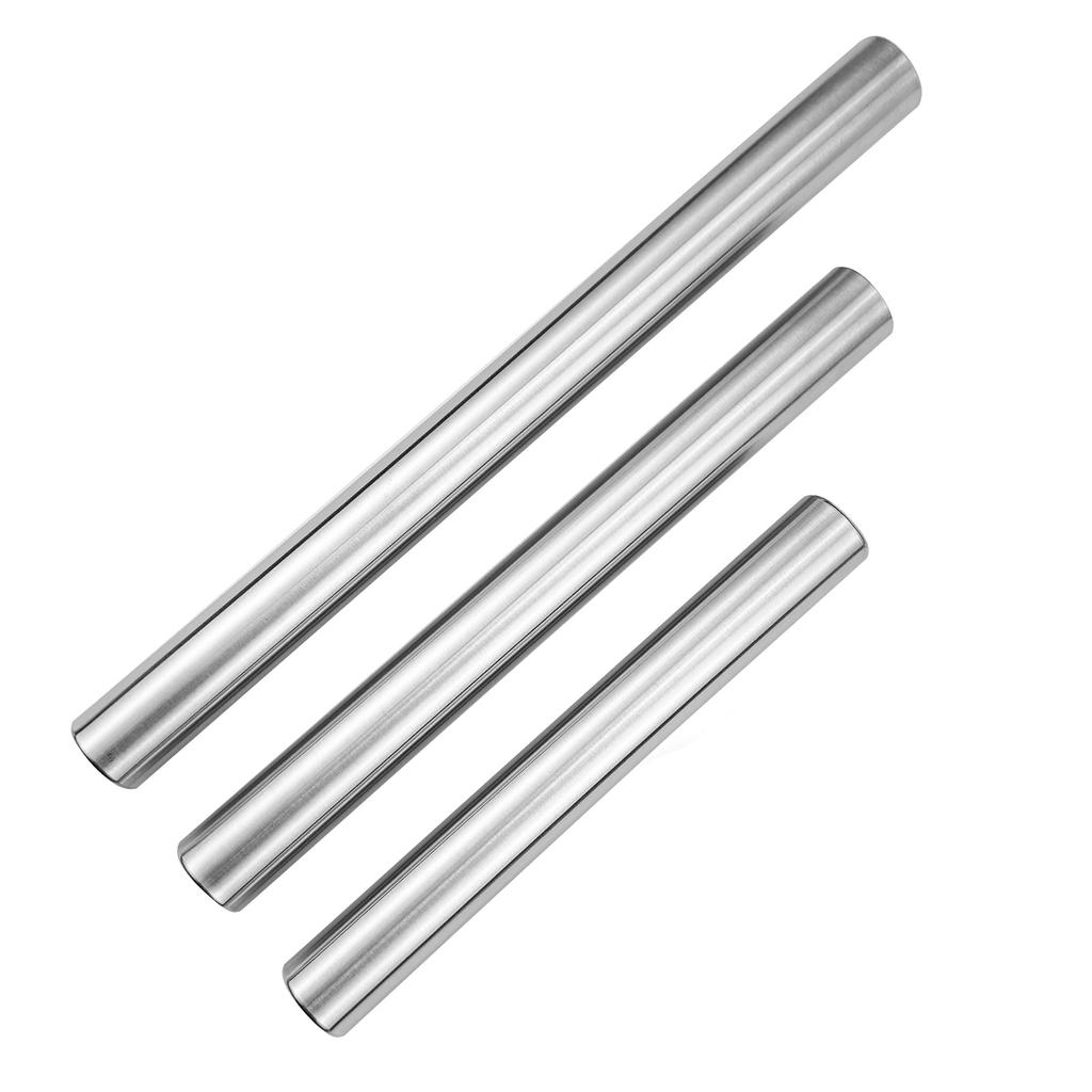 3Pieces 430Stainless Steel Hollow Pastry Rollers Corrosion Resistant Texture Perfect for Home and Professional Kitchens