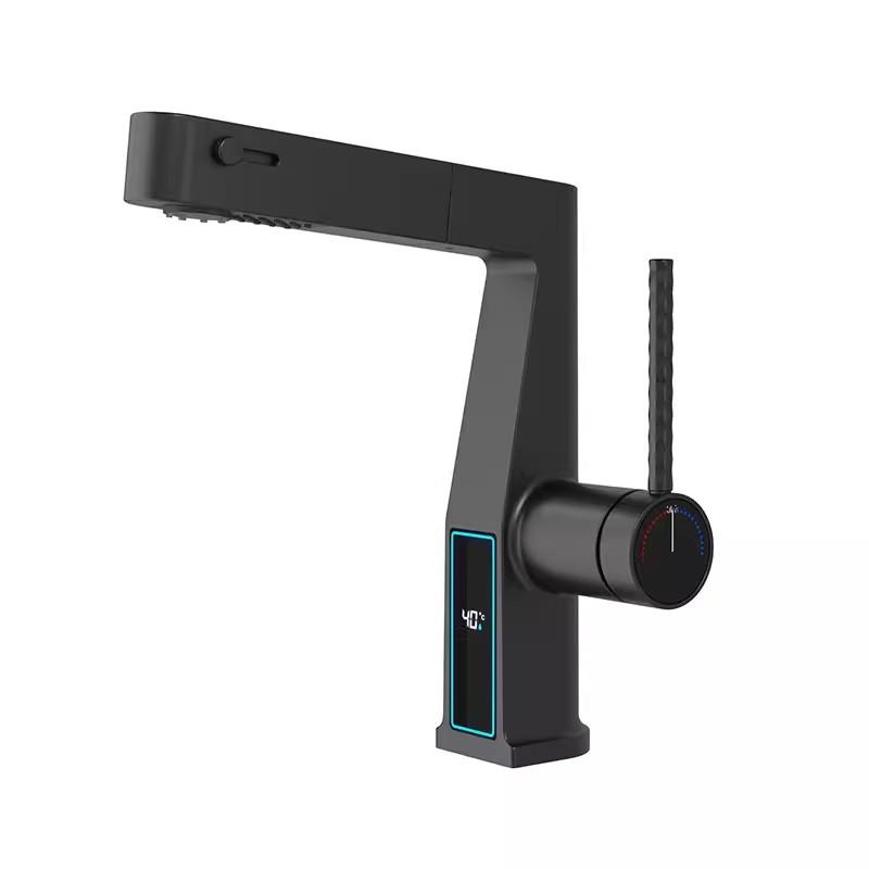 Brushed Gold Bathroom Faucet with shower Head Basin Faucet Black sink tap Hot and Cold Chrome Grey Basin Tap Brass Material