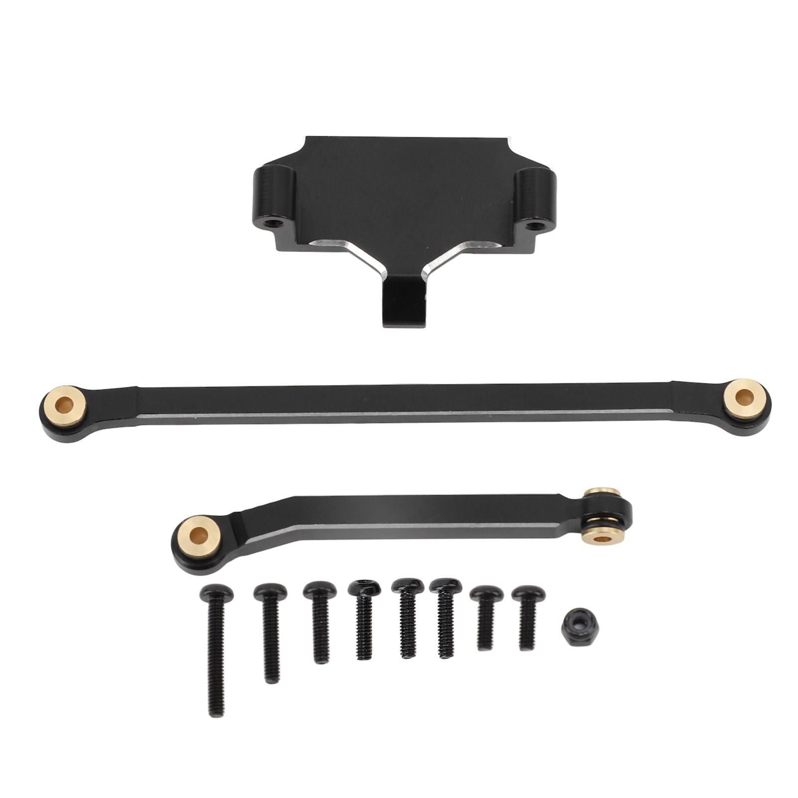 

Servo Mount Steering Links Set Aluminum Alloy RC Car Steering Servo Mount Upgrade Parts for HOBBYPLU Black