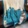 Luxury  Silk Scarf   Women Animal Print Muffler Shawls Wraps Scarves Hijab Bufanda Foulard Female Bandana 180*90Cm