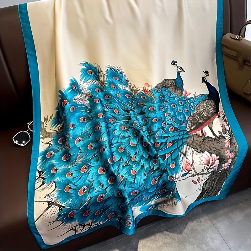 Luxury  Silk Scarf   Women Animal Print Muffler Shawls Wraps Scarves Hijab Bufanda Foulard Female Bandana 180*90Cm