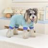 Blue Doggy Jumpsuit Autumn Winter Pet Clothing  Warm Fleece Four-legged Jackets for Puppies Cats Teddy Bears Small Dog Hoodies