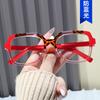 Splicing square glasses frame anti-blue light new glasses frame personalized color contrast fashion flat mirror ins Internet celebrity