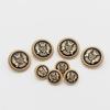 10PCS Vintage British Wheat Crown Uniform Metal Buttons For Clothing Simple Decorative Buttons