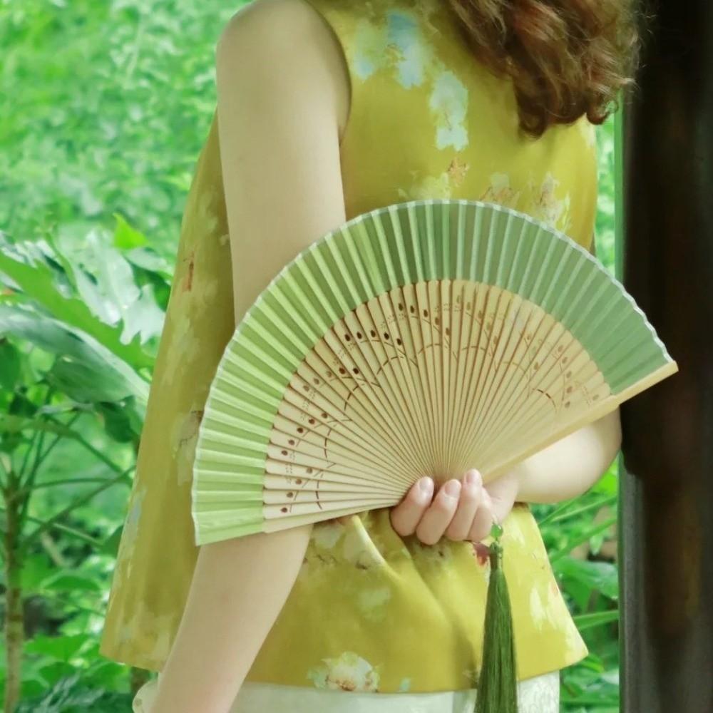Retro Design Styl Chiński Jedwabny Wachlarz Dekoracja Klasyczny Wachlarz Ręczny Wachlarz Muszlowy Sezon Letni