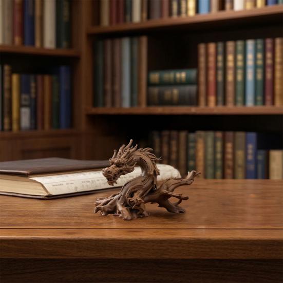 3D Printed Chinese Dragon Ornament, Dragon Fish Tank Decoration, Desktop Dragon Sculpture, Creative Dragon Figurine for Aquarium And Home Decor