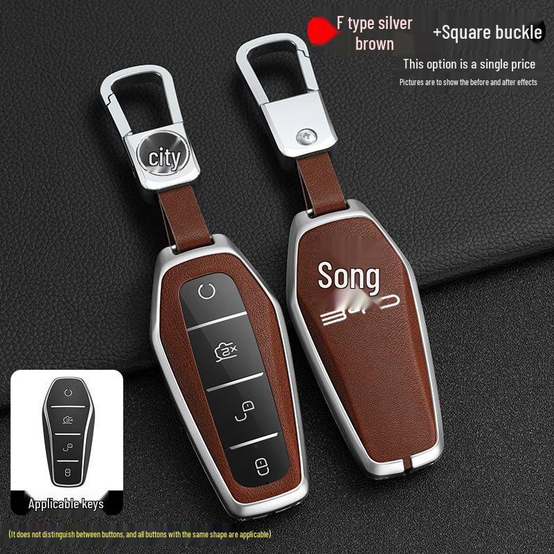 BYD Song Tang Max G5 Surui E5 Sirui G6 Qin Car Metal Key Case - Creative Shell Buckle for Old Models