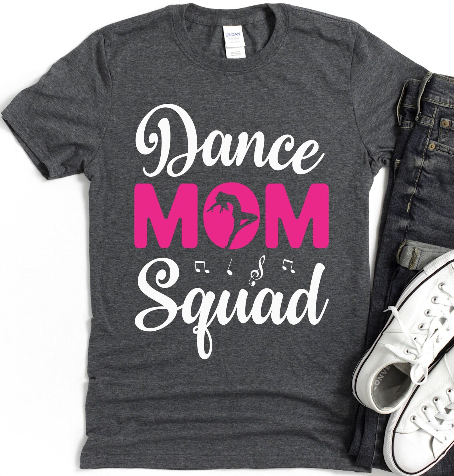 Dance Mom Squad T-Shirt | Hot Pink Silhouette Graphic M