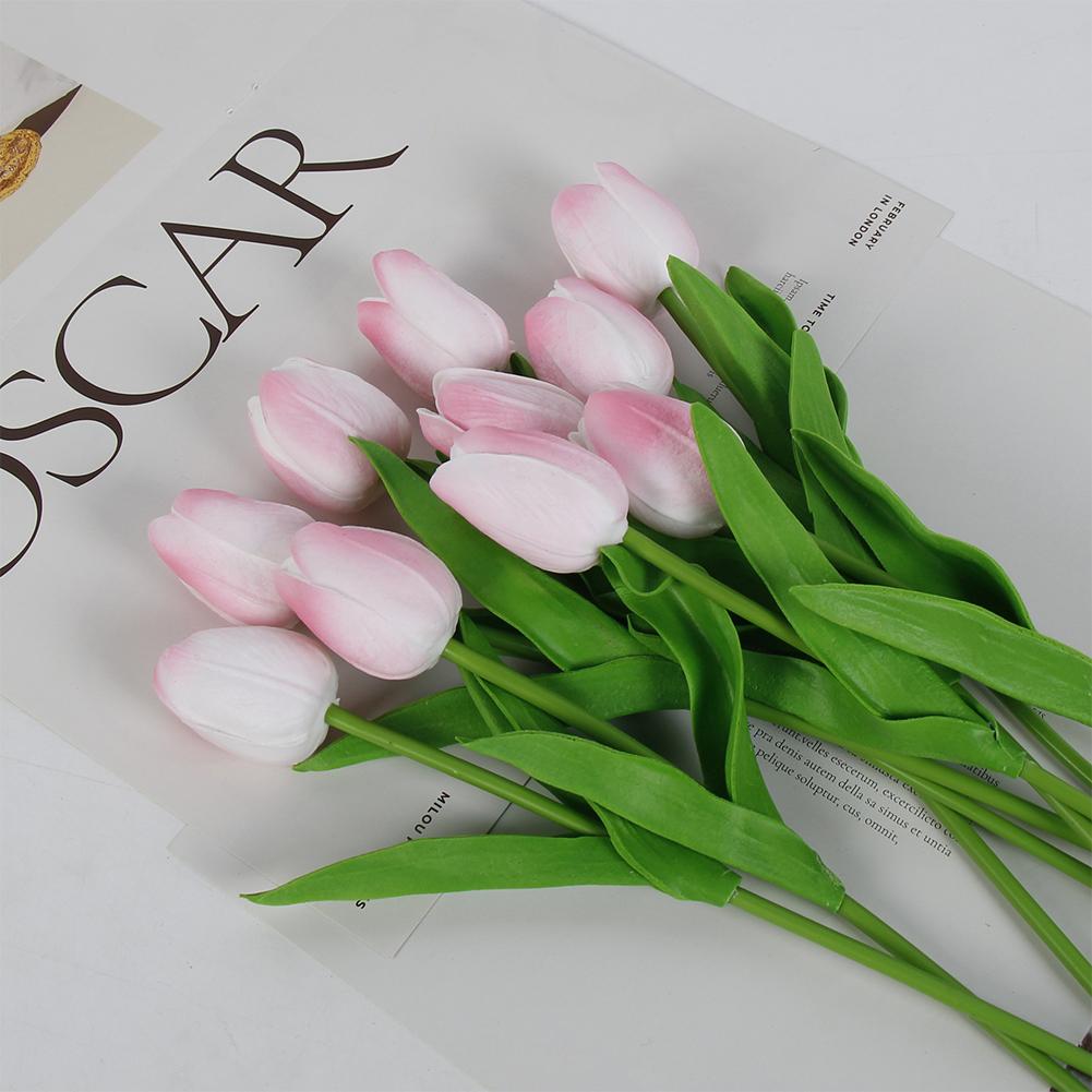 Home Decoration Artificial Tulips Wedding Home Low Maintenance Realistic Appearance Vibrant Colors For Home For Living Room