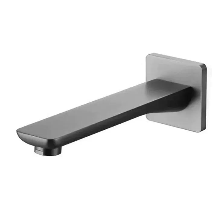 Chrome or brushed gold or gray Brass Bath Tub Shower Mixer Bath Faucet Spout Wall Outlet Black Faucets Spout Replacement Spout